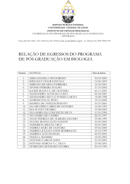 relação de egressos do programa de pós graduação