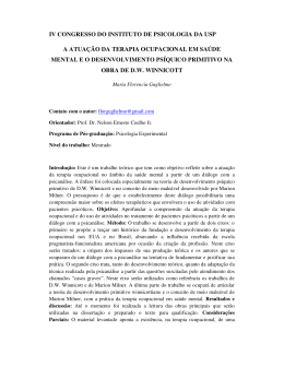A atua&ccedil;&atilde;o da terapia ocupacional em sa&uacute;de mental e o