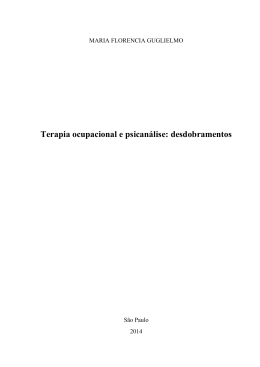 terapia ocupacional e psican&aacute;lise (VC)