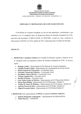 Portaria 005_2013 – Conselho da Moradia - PRAE