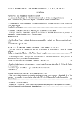 REVISTA DE DIREITO DO CONSUMIDOR. S&atilde;o Paulo:RT, v. 21, n&ordm;