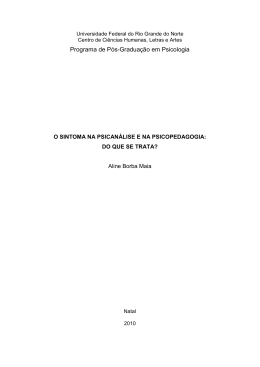 Programa de Pós-Graduação em Psicologia