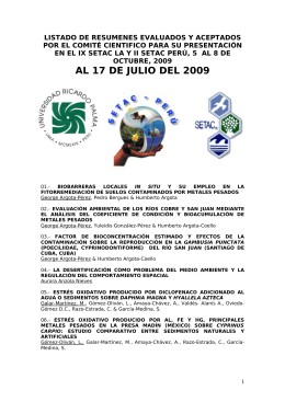 AL 17 DE JULIO DEL 2009 - Repositorio Uniquindio
