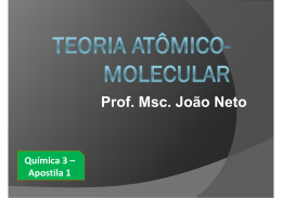 Qu&iacute;mica 3 - Apostila 1