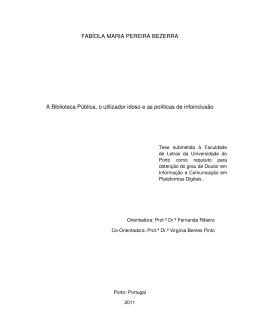 FAB&Iacute;OLA MARIA PEREIRA BEZERRA A Biblioteca P&uacute;blica, o