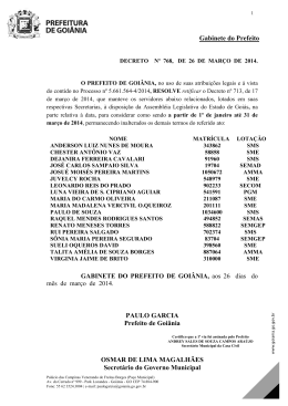Decreto N. 768 de 26/03/2014