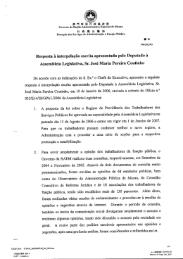 ASSeInbleia I」egiSlativa, Sr. J0$0 Maria Pereira (Zoutinho