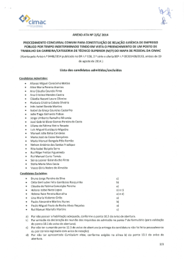 Lista de Admitidos/Excluídos - Provisório