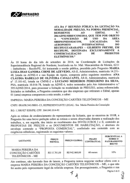 ATA DA 1a REUNIÃO PÚBLICA DA LICITAÇÃO NA