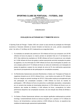 SPORTING CLUBE DE PORTUGAL &ndash; FUTEBOL, SAD