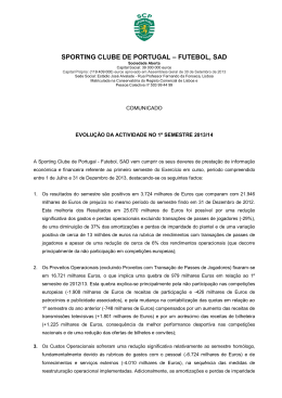 SPORTING CLUBE DE PORTUGAL &ndash; FUTEBOL, SAD