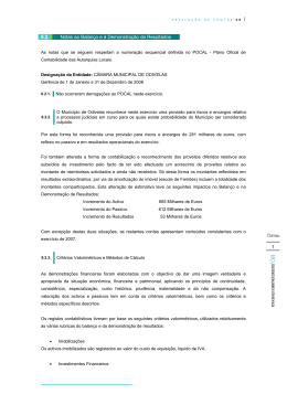 8.2. Notas ao Balan&ccedil;o e &agrave; Demonstra&ccedil;&atilde;o de Resultados