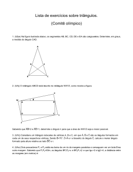 Lista de exercícios sobre triângulos. (Comitê olímpico)
