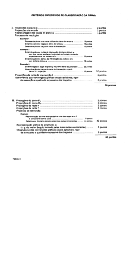 CRIT&Eacute;RIOS ESPEC&Iacute;FICOS DE CLASSIFICA&Ccedil;&Atilde;O DA PROVA I