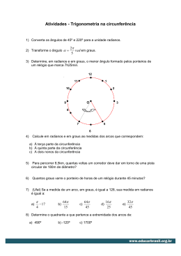 Atividades - Trigonometria na circunferência
