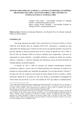 jose ricardo pires de almeida e a instrucao primaria