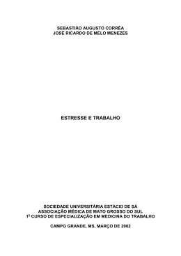 ESTRESSE E TRABALHO
