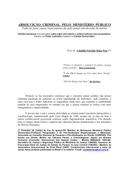 absolvi&ccedil;&atilde;o criminal pelo minist&eacute;rio p&uacute;blico