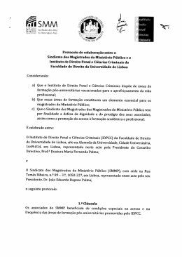 Protocolo de colaboração entre o Sindicato dos Magistrados