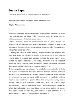 Lettera Amorosa &ndash; Ilumina&ccedil;&otilde;es e Sombras