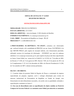 Edital - Procuradoria da Rep&uacute;blica no Amap&aacute;