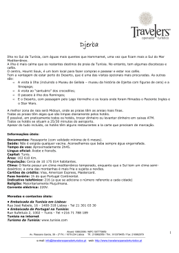Informa&ccedil;&otilde;es Destino - Djerba
