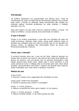 Introdu&ccedil;&atilde;o O que &eacute; Snoop? Como usar o Snoop? Modos de