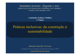 Pr&aacute;ticas inclusivas: da constru&ccedil;&atilde;o &agrave; sustentabilidade