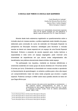 a escola que temos e a escola que queremos