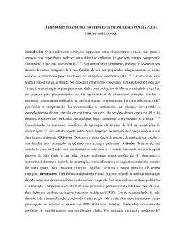 Aplica&ccedil;&atilde;o do brinquedo terap&ecirc;utico no preparo de uma crian&ccedil;a