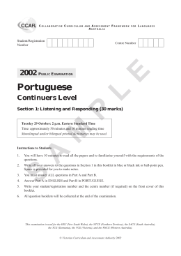 Portuguese - Victorian Curriculum and Assessment Authority
