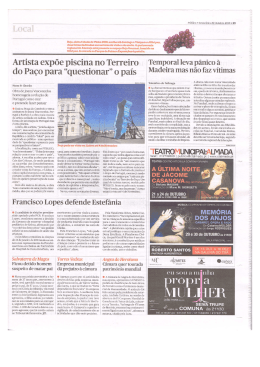 Artista exp&otilde;e piscina no Terreiro do Pa&ccedil;o para