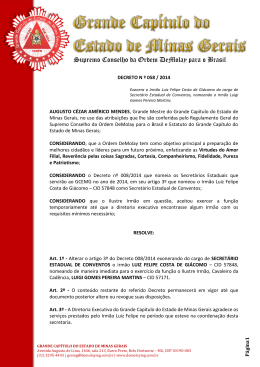 Decreto 058-2014 (Novo Sec. da Cavalaria)