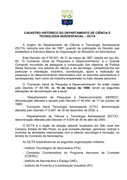 Hist&oacute;ria do Departamento - Centro T&eacute;cnico Aeroespacial