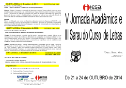 Ou&ccedil;a... Sinta... Viva... ...Literatura