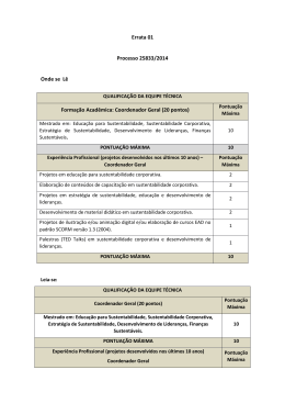 Coordenador Geral (20 pontos)