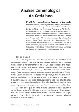 An&aacute;lise Criminol&oacute;gica do Cotidiano