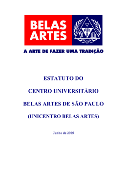 Estatuto - Centro Universit&aacute;rio Belas Artes de S&atilde;o Paulo