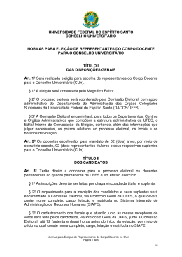 universidade federal do espírito santo conselho universitário