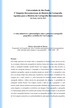 a vis&atilde;o adimir&aacute;vel e epstemol&oacute;gica sobre a pitoresca cartografia
