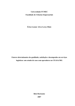 Universidade FUMEC Faculdade de Ciências Empresariais Érica