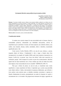 Letramento liter&aacute;rio como pr&aacute;tica de provoca&ccedil;&atilde;o ao leitor