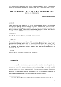 A POL&Ecirc;MICA DA S&Uacute;MULA 385 STJ &ndash; EXCE&Ccedil;&Atilde;O DA PR&Eacute;