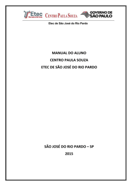 Manual do Aluno - ETEC Rio Pardo