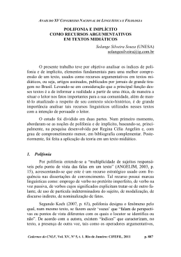 POLIFONIA E IMPL&Iacute;CITO COMO RECURSOS ARGUMENTATIVOS