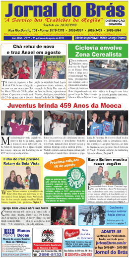 Edi&ccedil;&atilde;o 277 - Jornal do Br&aacute;s