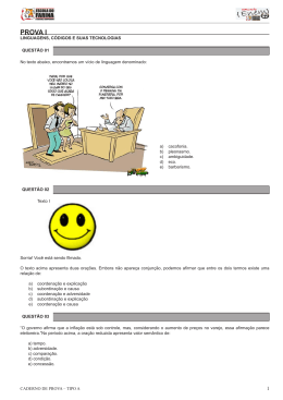 PROVA I - Escola do Farina