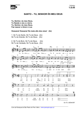 1.S.05 SANTO &ndash; TU, SENHOR &Eacute;S MEU DEUS