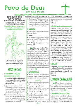 RITOS INICIAIS LITURGIA DA PALAVRA