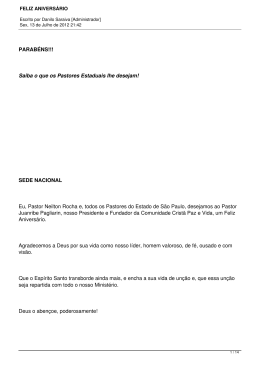 FELIZ ANIVERS&Aacute;RIO - Comunidade Crist&atilde; Paz e Vida